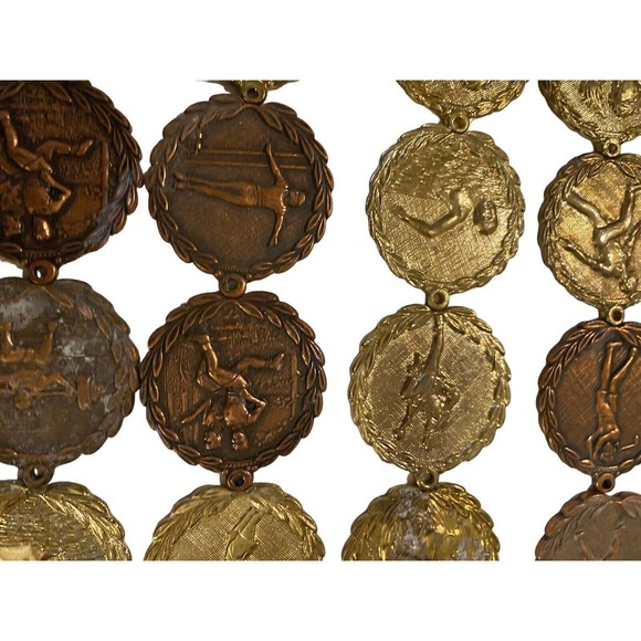 HUGE Vtg Lot Sports 100+ Medals Awards All Metal Sports Track Volleyball Archery - Picture 13 of 16